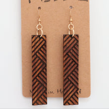 Load image into Gallery viewer, Lauhala Hawaiian Koa Wood - 14k Gold Filled/ Sterling Silver Earrings
