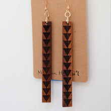 Load image into Gallery viewer, Niho Mano Hawaiian Koa Wood - 14k Gold Filled/ Sterling Silver Earrings