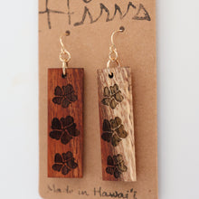 Load image into Gallery viewer, Pua Aloalo Hawaiian Koa Wood - 14k Gold Filled/ Sterling Silver Earrings