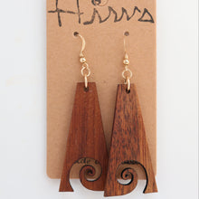画像をギャラリービューアに読み込む, Nalu Hawaiian Koa Wood - 14k Gold Filled/ Sterling Silver Earrings