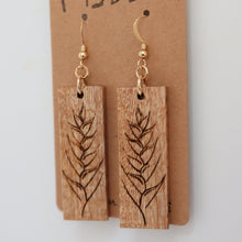 Load image into Gallery viewer, Heliconia Hawaiian Koa Wood - 14k Gold Filled/ Sterling Silver Earrings