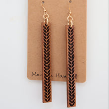 Load image into Gallery viewer, Maile Hawaiian Koa Wood - 14k Gold Filled/ Sterling Silver Earrings