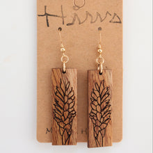 Load image into Gallery viewer, 'Awapuhi 'Ula'ula Hawaiian Koa Wood - 14k Gold Filled/ Sterling Silver Earrings
