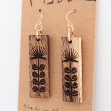 Load image into Gallery viewer, Lehua Hawaiian Koa Wood - 14k Gold Filled/ Sterling Silver Earrings