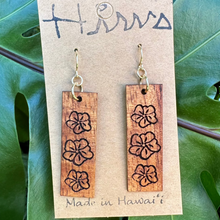 Load image into Gallery viewer, 'Ilima Hawaiian Koa Wood - 14k Gold Filled/ Sterling Silver Earrings