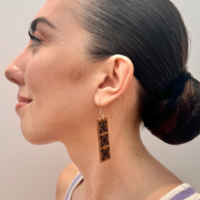 Load image into Gallery viewer, Anthurium Hawaiian Quilt Hawaiian Koa Wood - 14k Gold Filled/ Sterling Silver Earrings