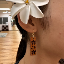 Load image into Gallery viewer, Sakura Hawaiian Koa Wood - 14k Gold Filled/ Sterling Silver Earrings