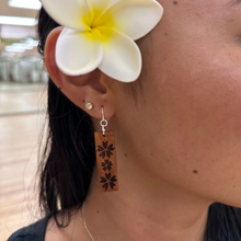 Load image into Gallery viewer, Sakura Hawaiian Koa Wood - 14k Gold Filled/ Sterling Silver Earrings