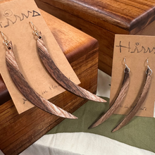 Load image into Gallery viewer, Koa Lau Hawaiian Koa Wood - 14k Gold Filled/ Sterling Silver Earrings