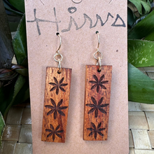Load image into Gallery viewer, Tiare Hawaiian Koa Wood - 14k Gold Filled/ Sterling Silver Earrings
