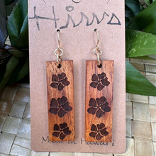 Load image into Gallery viewer, Pua Aloalo Hawaiian Koa Wood - 14k Gold Filled/ Sterling Silver Earrings