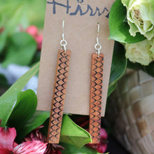 Load image into Gallery viewer, Hulu Hawaiian Koa Wood - 14k Gold Filled/ Sterling Silver Earrings