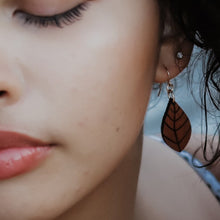 Load image into Gallery viewer, Lau Hawaiian Koa Wood - 14k Gold Filled/ Sterling Silver Earrings