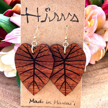 Load image into Gallery viewer, Kalo Hawaiian Koa Wood - 14k Gold Filled/ Sterling Silver Earrings