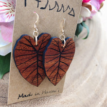 Load image into Gallery viewer, Kalo Hawaiian Koa Wood - 14k Gold Filled/ Sterling Silver Earrings