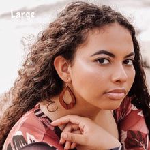 Load image into Gallery viewer, Teardrop Hawaiian Koa Wood - 14k Gold Filled/ Sterling Silver Earrings