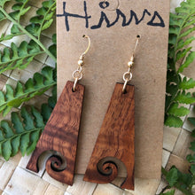 画像をギャラリービューアに読み込む, Nalu Hawaiian Koa Wood - 14k Gold Filled/ Sterling Silver Earrings