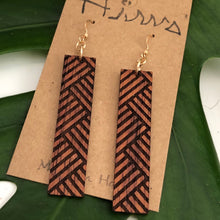 Load image into Gallery viewer, Lauhala Hawaiian Koa Wood - 14k Gold Filled/ Sterling Silver Earrings
