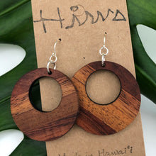 Load image into Gallery viewer, Hina Hawaiian Koa Wood - 14k Gold Filled/ Sterling Silver Earrings