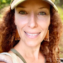 Load image into Gallery viewer, Naupaka Hawaiian Koa Wood - 14k Gold Filled/ Sterling Silver Earrings