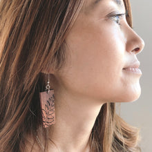 Load image into Gallery viewer, Laua'e Hawaiian Koa Wood - 14k Gold Filled/ Sterling Silver Earrings