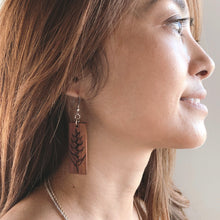 Load image into Gallery viewer, Heliconia Hawaiian Koa Wood - 14k Gold Filled/ Sterling Silver Earrings