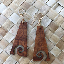 画像をギャラリービューアに読み込む, Nalu Hawaiian Koa Wood - 14k Gold Filled/ Sterling Silver Earrings
