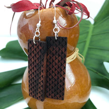 Load image into Gallery viewer, Mano Hawaiian Koa Wood - 14k Gold Filled/ Sterling Silver Earrings