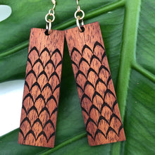 Load image into Gallery viewer, 'Ahu 'ula Hawaiian Koa Wood - 14k Gold Filled/ Sterling Silver Earrings