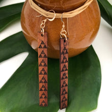 Load image into Gallery viewer, Mauna Hawaiian Koa Wood - 14k Gold Filled/ Sterling Silver Earrings