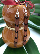 Load image into Gallery viewer, Kalo Kāpala Hawaiian Koa Wood - 14k Gold Filled/ Sterling Silver Earrings
