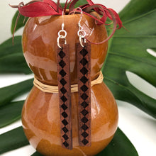 Load image into Gallery viewer, Kukui Kapa Hawaiian Koa Wood - 14k Gold Filled/ Sterling Silver Earrings