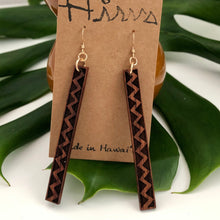 Load image into Gallery viewer, Lokahi Kāpala Hawaiian Koa Wood - 14k Gold Filled/ Sterling Silver Earrings