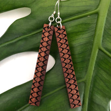 Load image into Gallery viewer, Hulu Hawaiian Koa Wood - 14k Gold Filled/ Sterling Silver Earrings