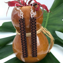 Load image into Gallery viewer, Hulu Hawaiian Koa Wood - 14k Gold Filled/ Sterling Silver Earrings
