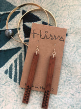 Load image into Gallery viewer, Huinakolu Triangle Kapa Hawaiian Koa Wood - 14k Gold Filled/ Sterling Silver Earrings