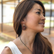 Load image into Gallery viewer, Baby Monstera Hawaiian Koa Wood - 14k Gold Filled/ Sterling Silver Earrings