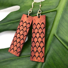 Load image into Gallery viewer, 'Ahu 'ula Hawaiian Koa Wood - 14k Gold Filled/ Sterling Silver Earrings