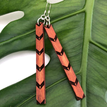 Load image into Gallery viewer, Kalo Kāpala Hawaiian Koa Wood - 14k Gold Filled/ Sterling Silver Earrings