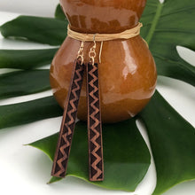 Load image into Gallery viewer, Lokahi Kāpala Hawaiian Koa Wood - 14k Gold Filled/ Sterling Silver Earrings