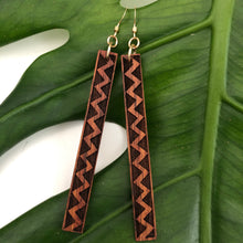 Load image into Gallery viewer, Lokahi Kāpala Hawaiian Koa Wood - 14k Gold Filled/ Sterling Silver Earrings