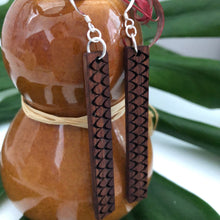 Load image into Gallery viewer, Hulu Hawaiian Koa Wood - 14k Gold Filled/ Sterling Silver Earrings
