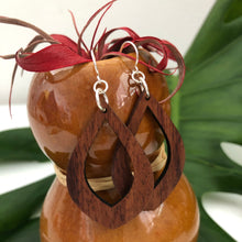 Load image into Gallery viewer, Teardrop Hawaiian Koa Wood - 14k Gold Filled/ Sterling Silver Earrings