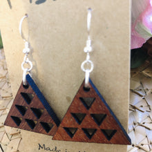 Load image into Gallery viewer, Mauna Kea Hawaiian Koa Wood - 14k Gold Filled/ Sterling Silver Earrings