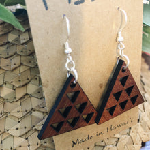Load image into Gallery viewer, Mauna Kea Hawaiian Koa Wood - 14k Gold Filled/ Sterling Silver Earrings