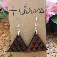 Load image into Gallery viewer, Mauna Kea Hawaiian Koa Wood - 14k Gold Filled/ Sterling Silver Earrings