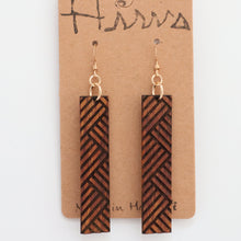 Load image into Gallery viewer, Lauhala Hawaiian Koa Wood - 14k Gold Filled/ Sterling Silver Earrings
