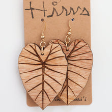Load image into Gallery viewer, Kalo Hawaiian Koa Wood - 14k Gold Filled/ Sterling Silver Earrings
