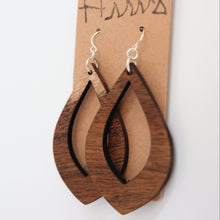 Load image into Gallery viewer, Teardrop Hawaiian Koa Wood - 14k Gold Filled/ Sterling Silver Earrings
