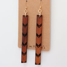 Load image into Gallery viewer, Kalo Kāpala Hawaiian Koa Wood - 14k Gold Filled/ Sterling Silver Earrings
